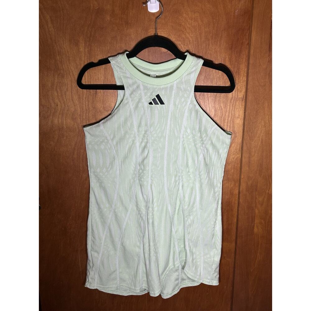 Size M- Adidas Women's Tennis Airchill Pro Dress, Semi Green Spark/ Green Spark.